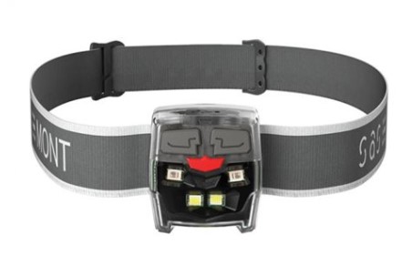 SAS Φακός Κεφαλής LED 75lm Γκρι USB Επαναφορτιζόμενο