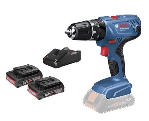 Bosch Δραπανοκατσάβιδο Κρουστικό μπαταρίας 18V 2×2.0Ah