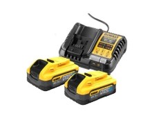 DEWALT Φορτιστής ηλεκτρικών εργαλείων 18V Λιθίου-ιόντων με 2 Μπαταρίες 5Ah